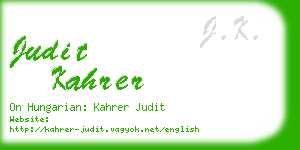 judit kahrer business card